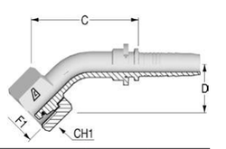 Фитинг DN 12 DKO-L (Г) 22x1.5 15 (45)