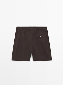 Massimo Dutti Однотонные плавки, коричневый