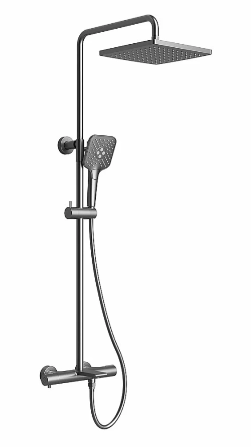 Душевая система Kaiser Serio 05382-15 вороненая сталь