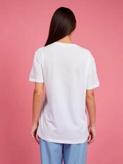 Футболка белая женская оверсайз принт калифорния