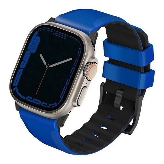 Ремешок Uniq Linus Airosoft silicone strap для Apple Watch 49/45/44/42 мм, синий (49MM-LINUSRBLU)