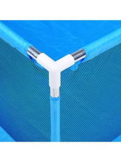 Манеж детский квадратный с баскетбольным кольцом (128*128*65) цвет синий (М10-2)