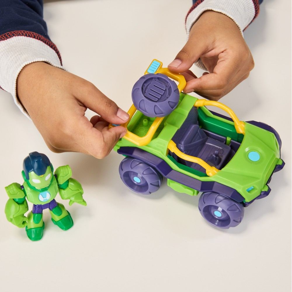 Hasbro G1257 G1472 — Машинка Iron Racer с фигуркой Marvel: Железный человек и суперкоманда G1472 — фото 8