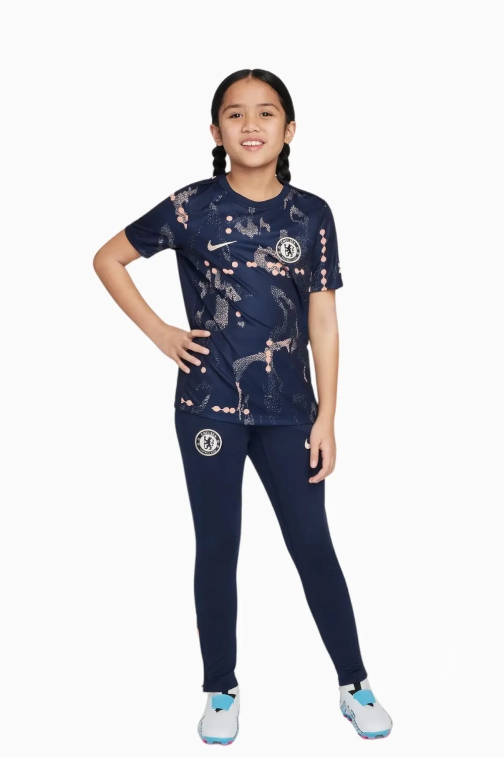 Футболка Nike Chelsea FC 24/25 Pre-Match Junior - темно-синий