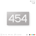 Номер на дверь 454, табличка на дверь для офиса, квартиры, кабинета, аудитории, склада, серая 120х70 мм, Айдентика Технолоджи
