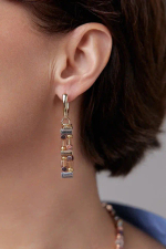 Mosaic Enamel10mm multi Серьги арт.0890