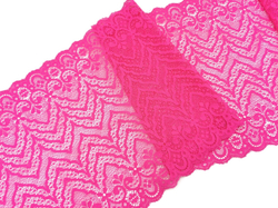 Эластичное кружево, 22см, Италия, ярко-розовое, (Арт: EKI-010), м