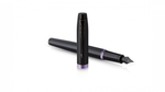 Перьевая ручка Parker IM Vibrant Rings Flame Amethyst Purple, перо:F/M, цвет чернил: blue, в подарочной упаковке.