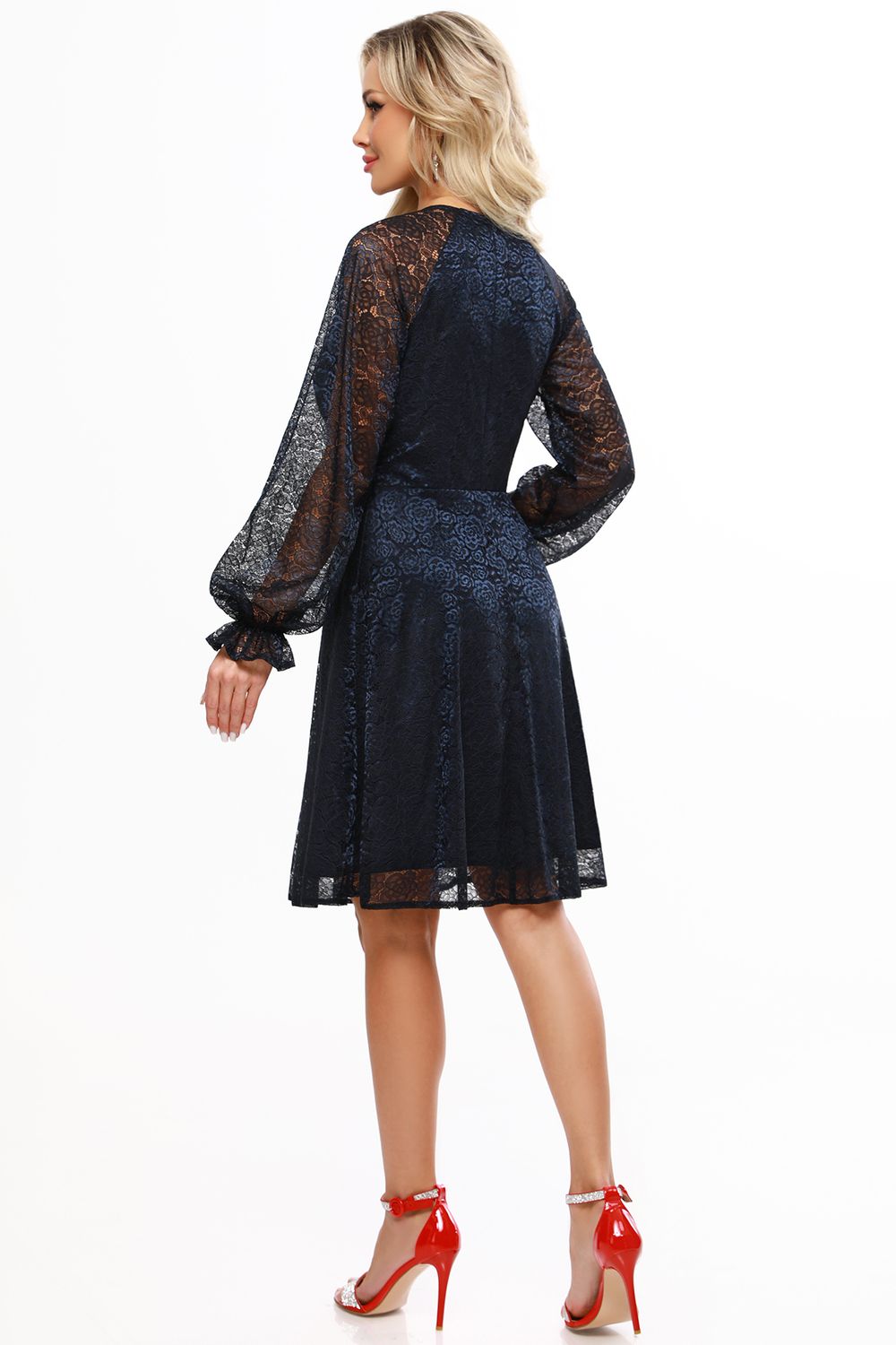 Платье темно-синее из гипюра DStrend (Акция)