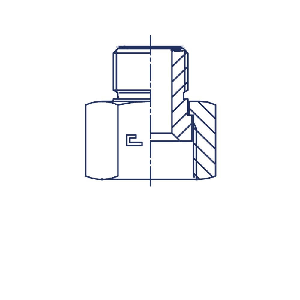 Соединение P D20-10 ORFS 1.3/16 - ORFS 11/16