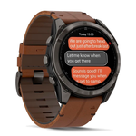Умные часы Garmin Fenix 8 Pro, 51mm, Amoled Sapphire Titanium Carbon Grey Chestnut Leather (010-03199-40)