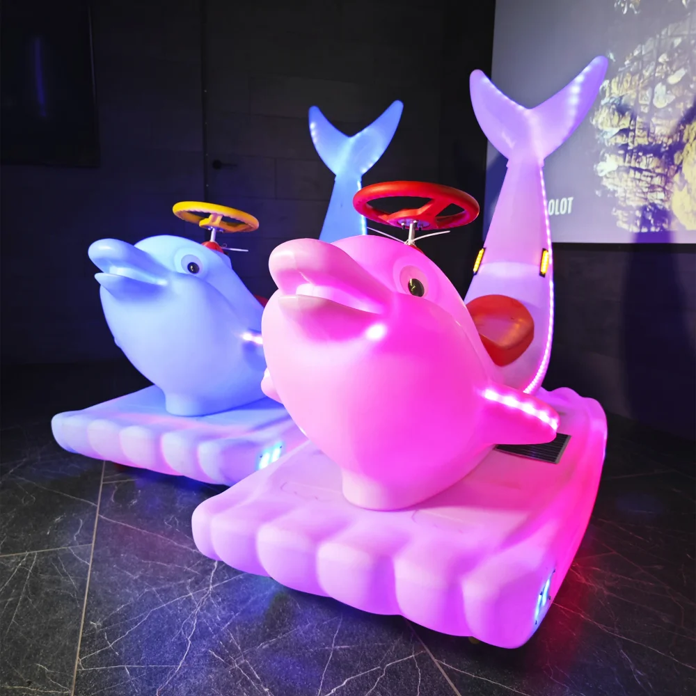 Прокатный аттракцион «Световой дельфин» Электромобиль (съемный хвост)