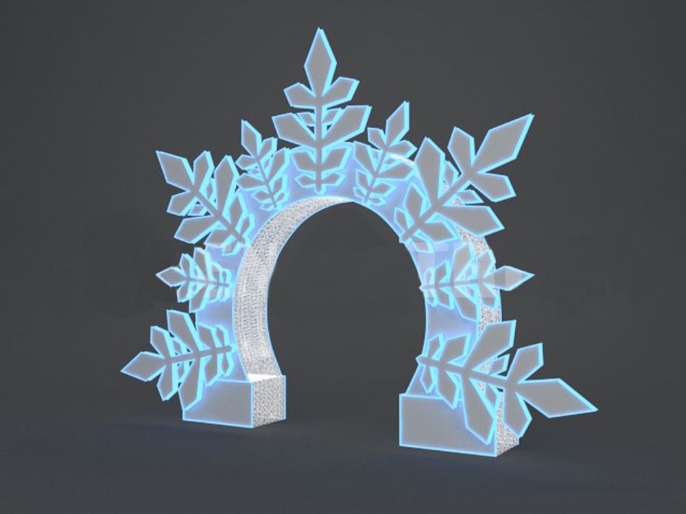 Светодиодная конструкция "Арка - Снежинка"