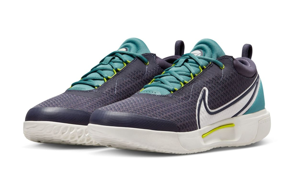 Теннисные кроссовки Nike Zoom Court Pro HC - gridirion/sail/mineral teal/bright cactus