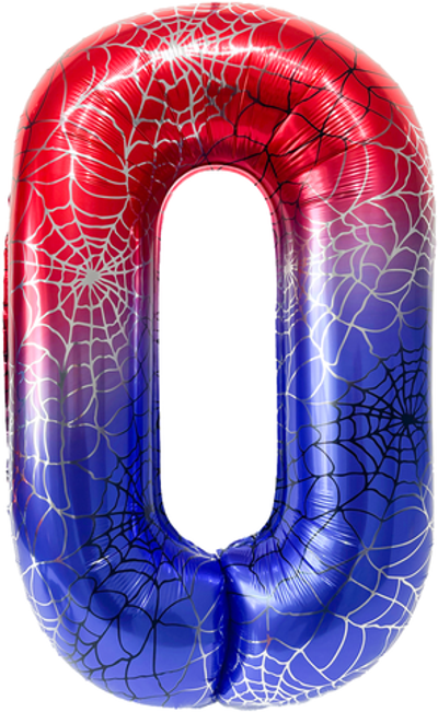 Цифра 0 "Героическая тема" (40''/102 см) Красный/Синий