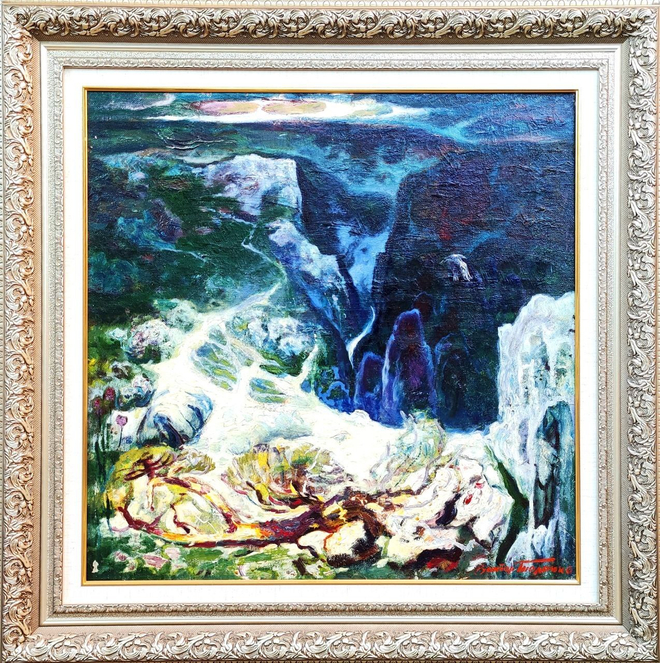 Картина Толочко В.И. "В горах Крыма" холст/масло 70х70