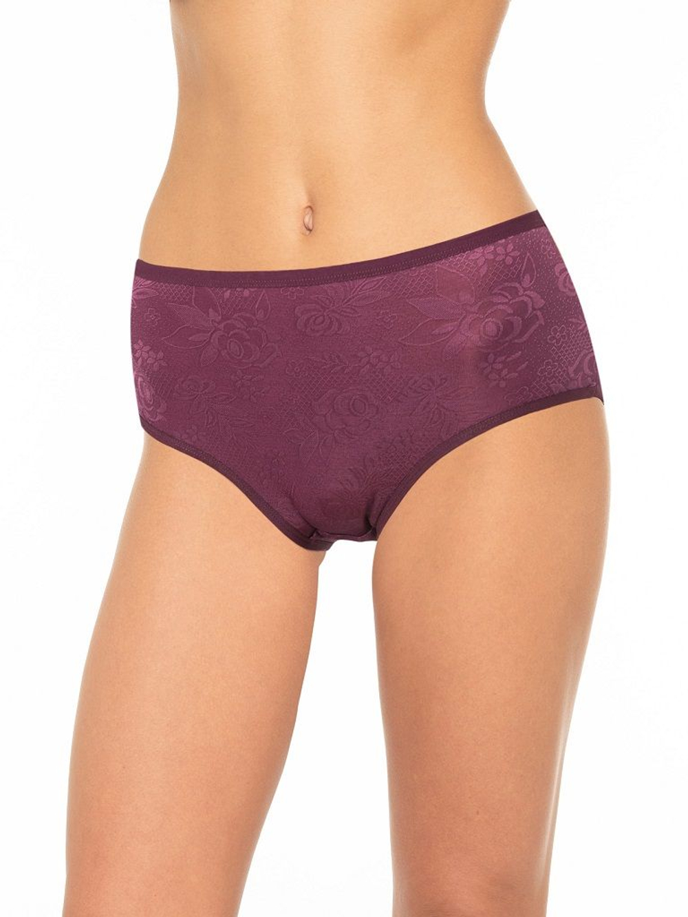 Высокие трусики с жаккардовой лицевой частью (Размер: XL) (Цвет: бежевый)