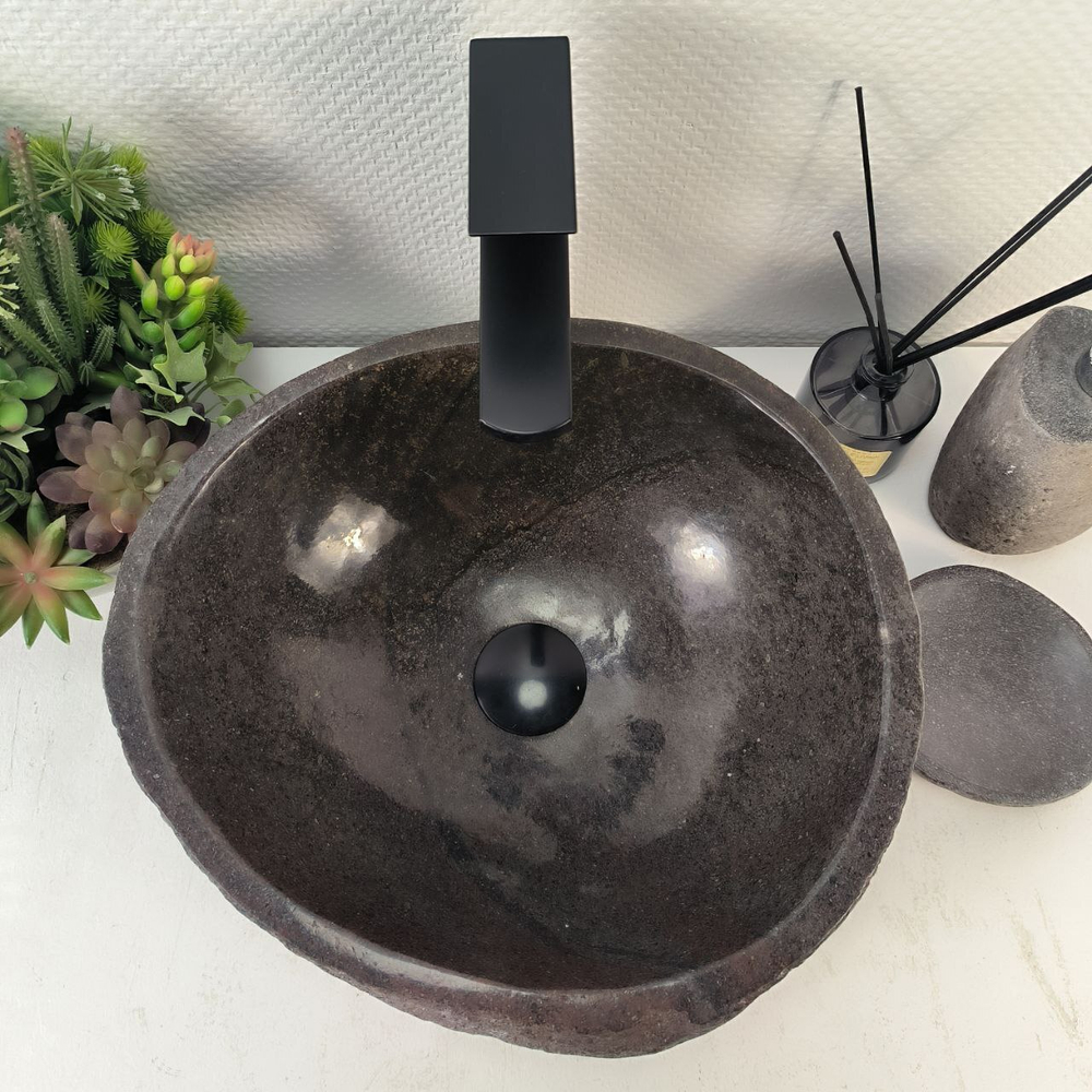 Раковина из речного камня RS-65265 39*35*15 0855