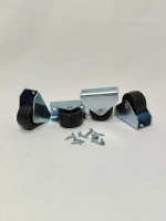 Колесики для мебели неповоротные обрезиненные для дивана