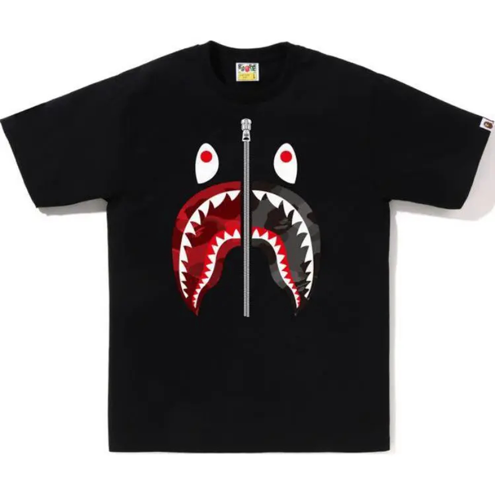 A Bathing Ape Abc Camo Rebuild Shark Tee