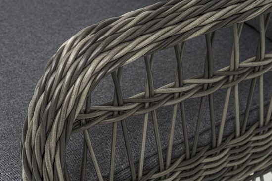 "Цесена" кресло плетеное из искусственного ротанга, цвет графит