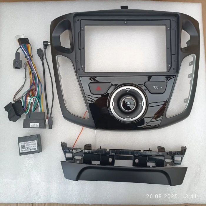 Магнитола для Ford Focus 3 2011-2019 (поддержка автопарковки, черная) - Kuberg QLed, Android 14, TS105, Быстрейшая, CarPlay, SIM-слот