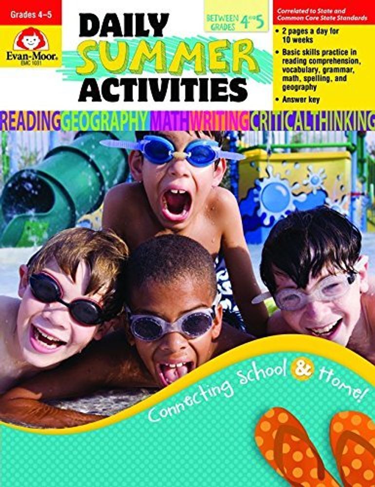 Daily Summer Activities, Moving from 4th to 5th Grade