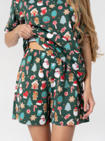 Пижама женская Mjölk Имбирный пряник, с коротким рукавом