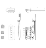 Душевая система с термостатом встраиваемая WONZON & WOGHAND, Белый матовый (WW-D4100-MW)