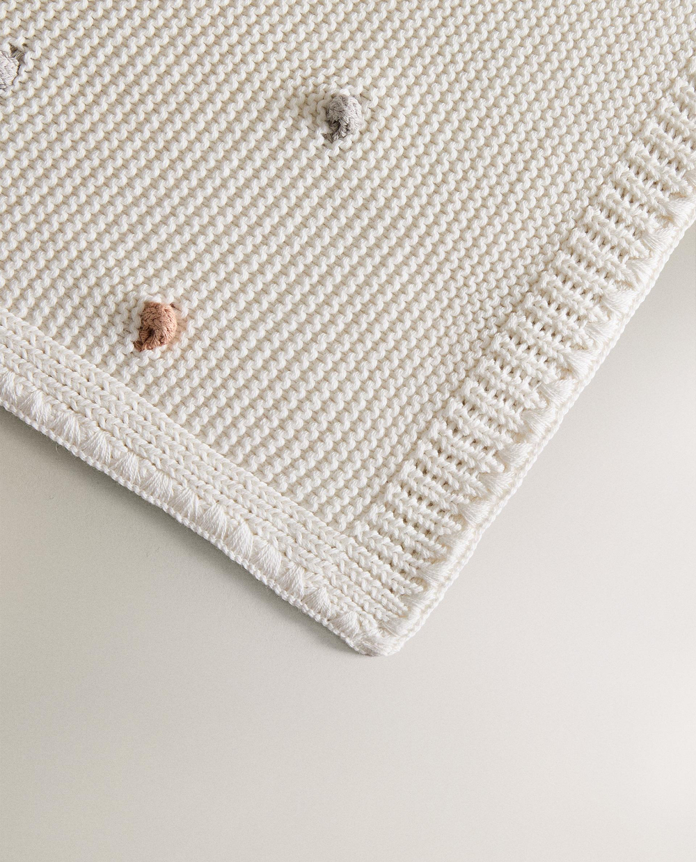 Zara Home плед детский из хлопка, в полоску, 70x100 см