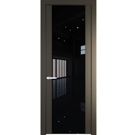 Межкомнатная дверь эмаль Profil Doors 1.7P перламутр бронза остеклённая