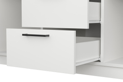 Шкаф трехстворчатый Бали, Белый шагрень