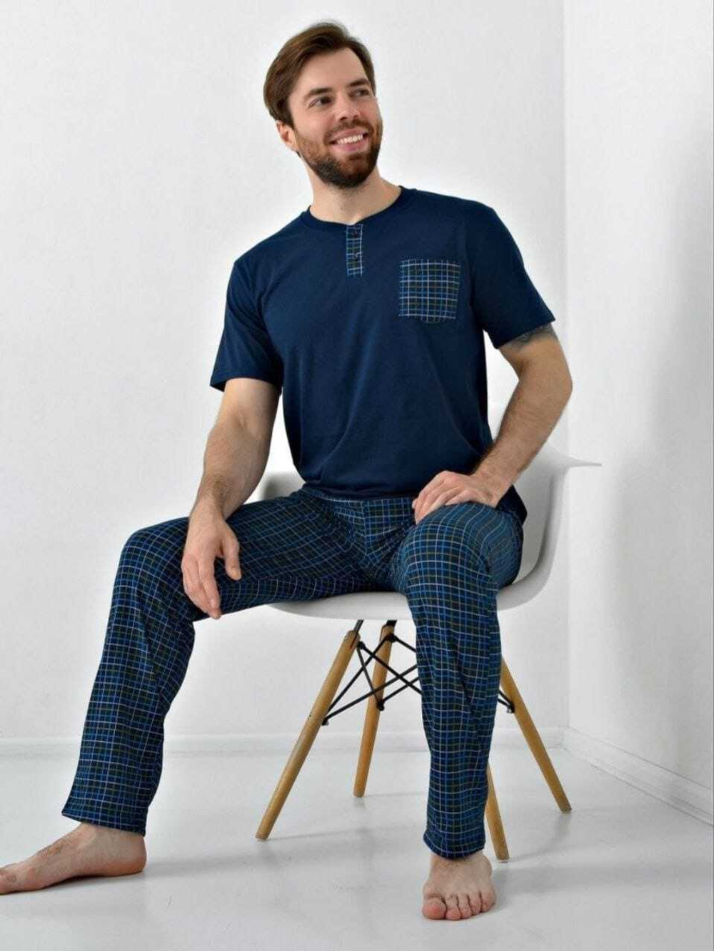 [m]Пижама мужская штаны+футболка 8809