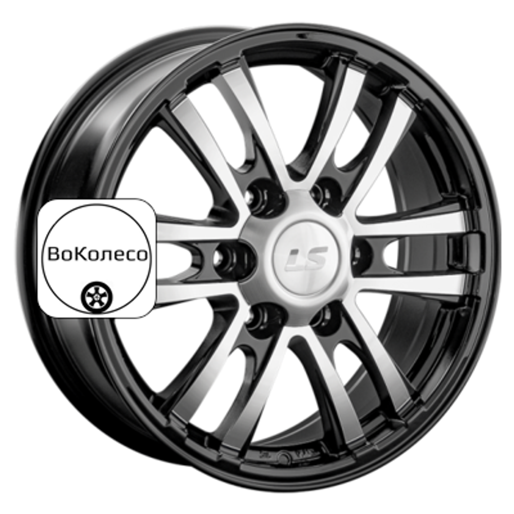 7x17/6x139,7 ET30 D106,1 1287 BKF (конус, Колпак+лого) LS