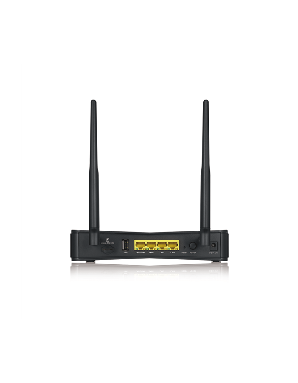 Маршрутизатор LTE Cat.6 Wi-Fi маршрутизатор Zyxel LTE3301-PLUS (вставляется сим-карта), 1xLAN/WAN GE, 3x LAN GE, 802.11ac (2,4 и 5 ГГц) до 300+867 Мбит/с, 1xUSB2.0, 2 разъема SMA-F (для внешних LTE антенн)