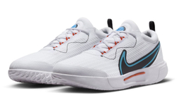 Мужские кроссовки теннисные Nike Zoom Court Pro HC - white/black/baltic blue/picante red