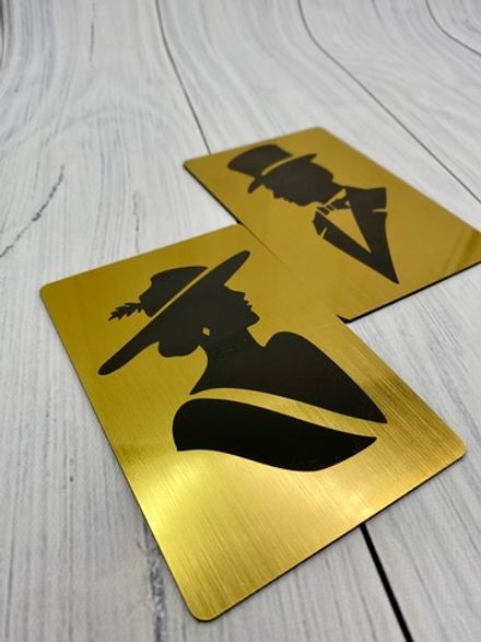 Комплект табличек для туалета WC - 01