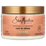 SheaMoisture, Curl & Shine, маска для волос, кокос и гибискус, 326 г (11,5 унции)
