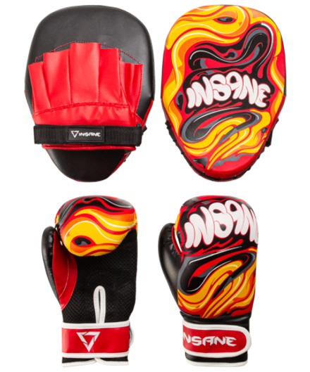 Набор для бокса TIGER, красный/черный, 23x17 см, 6 oz