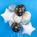 Шар (19"/48 см) Звезда, Белый 1 шт.