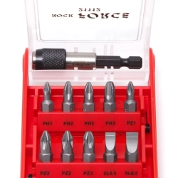 Набор бит с битодержателем 11пр., 1/4''(PH1,2,3 PZ1,2,3, SL5.5, 6.5) RockForce##Rock FORCE RF-21112