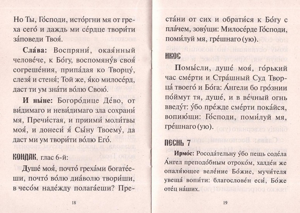 Молитвенное последование с покаянным каноном о грехе убийства чад во утробе (аборте)