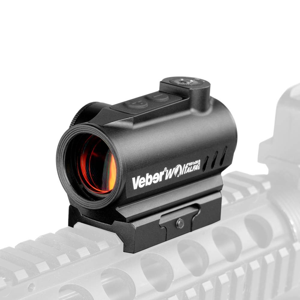 Прицел коллиматорный Veber Wolf Alfa RD1X20 OLED (закрытый, объектив 20мм, 1 МОА, OLED-дисплей с несколькими метками, weaver/picatinny, IP67)