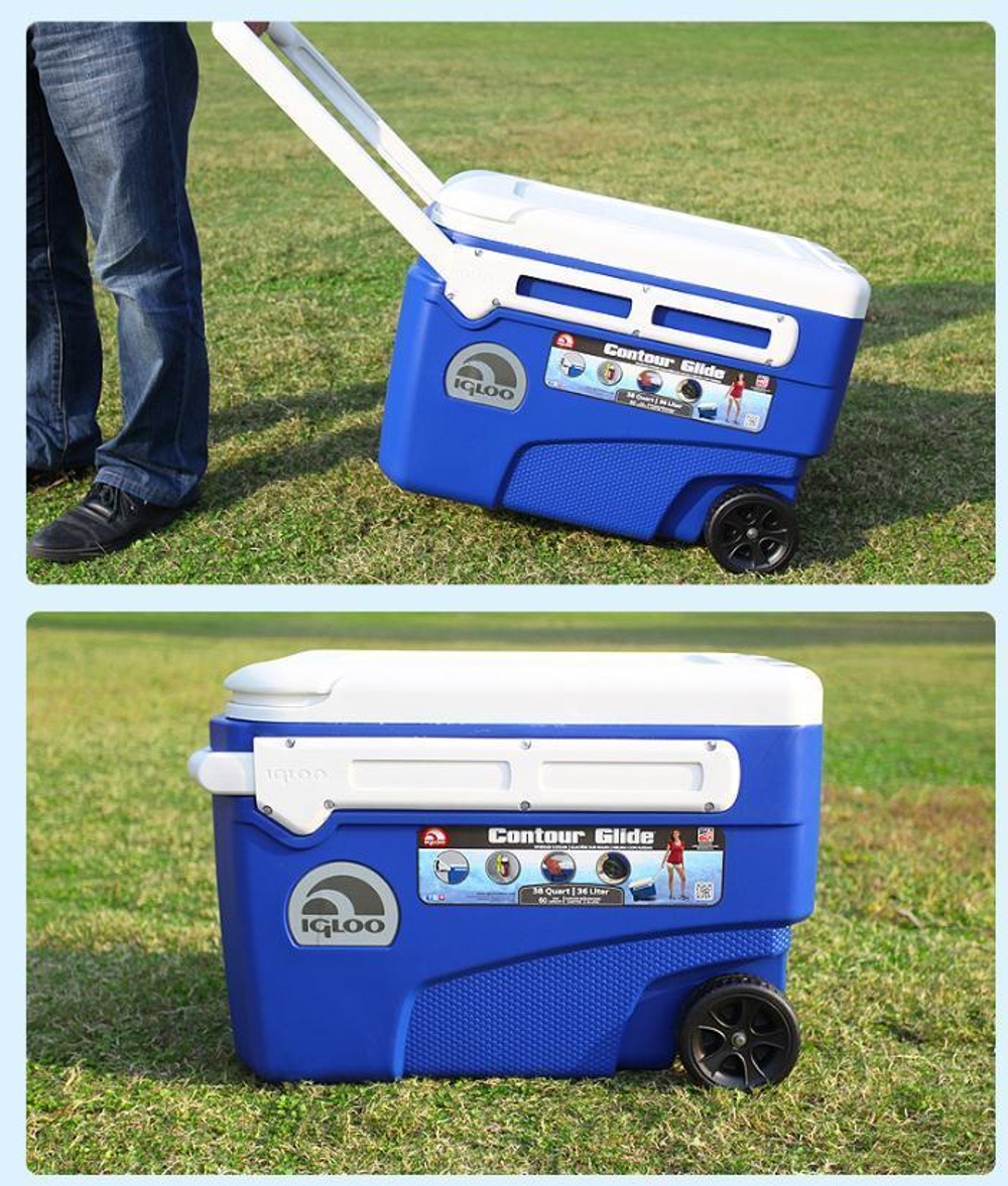 Изотермический контейнер (термобокс) Igloo Contour Glide 38 (36 л.), синий