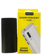 Внешний аккумулятор (Power bank) 3 USB Demaco A-42 20000 mAh (черный)