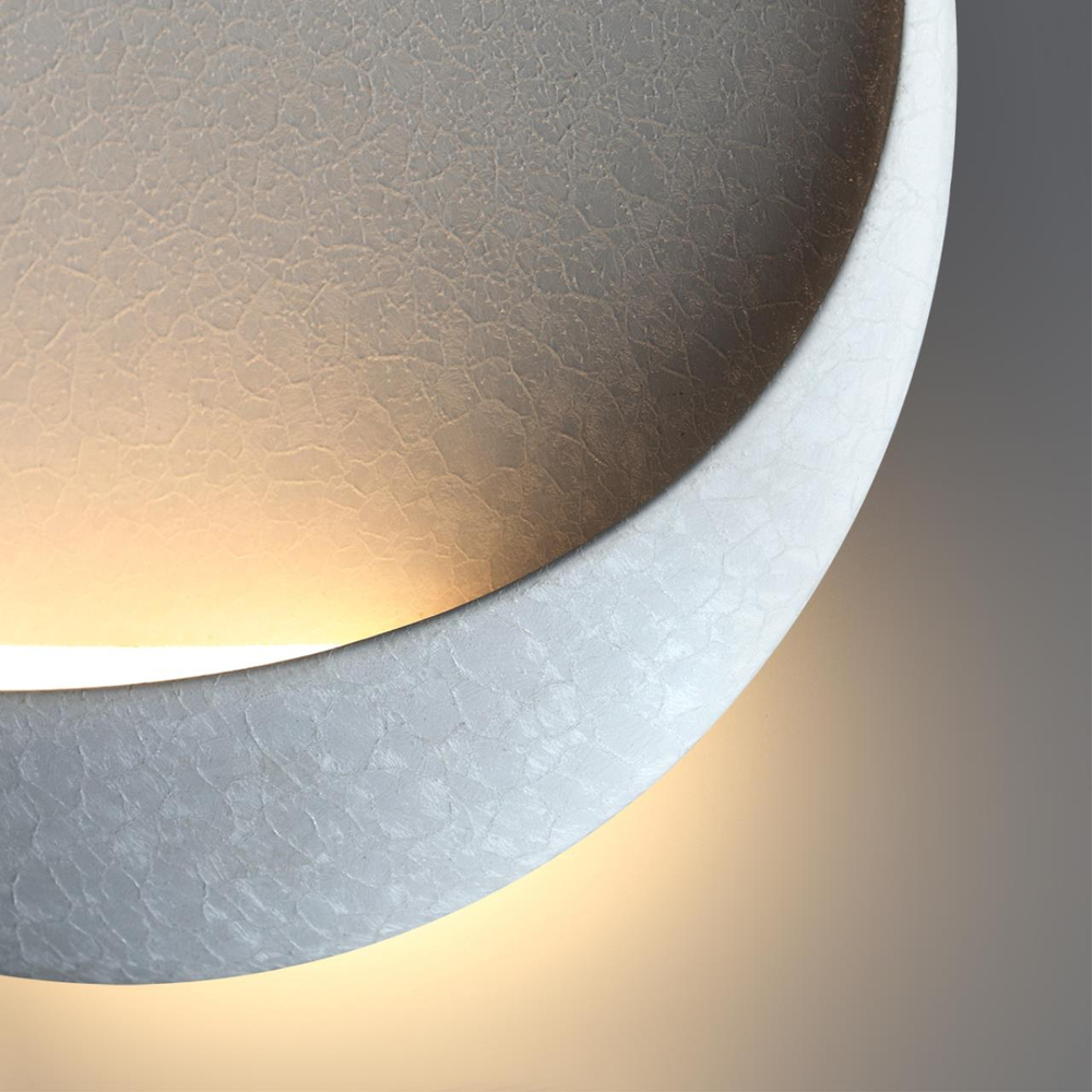 7005/7WL HIGHTECH ODL25 297 Настенный светильник белый ice crack/акрил IP44 LED 7W 347Лм 3000K CRI > 90 VELA