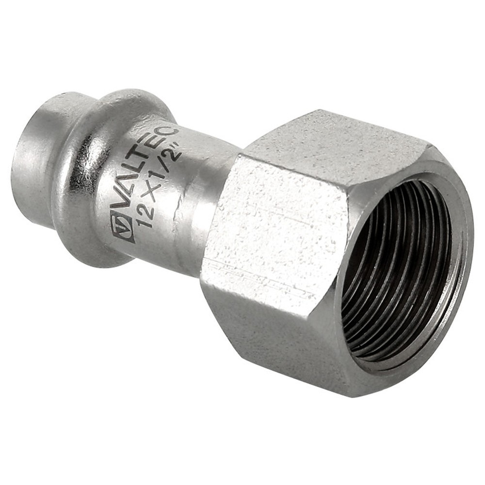 Соединитель из нержавеющей стали ВР 18х1/2 с внутренней резьбой Valtec, (VTi.902) (уп. 5 шт)