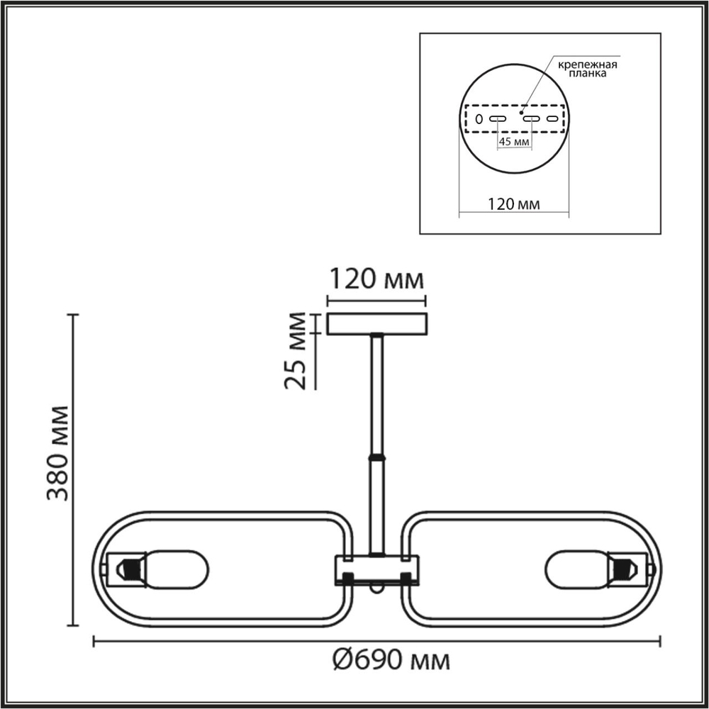 8058/8C COMFI LN24 000 черный, медь/ металл/ Люстра потолочная E27 8*60W 220V ALMIRA