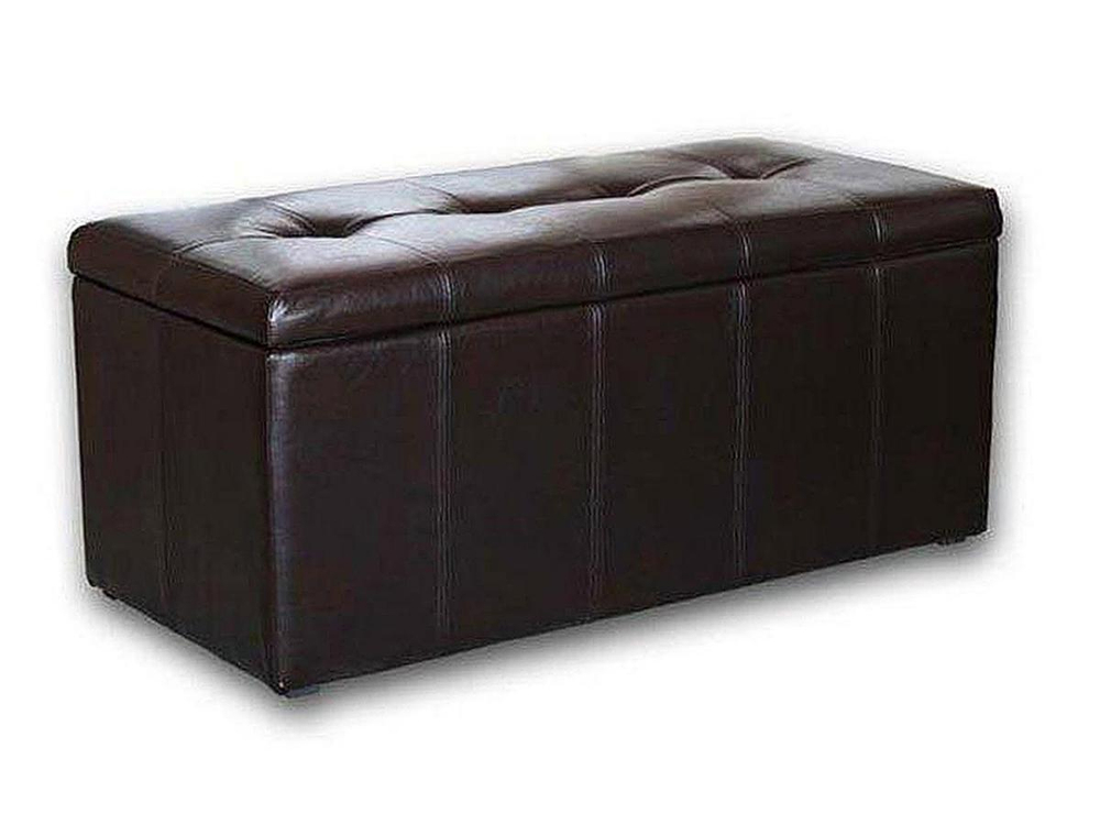 Банкетка Лонг Коричневый экокожа