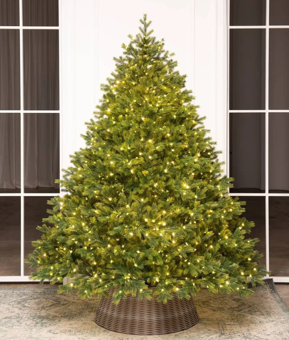 Елка с гирляндой «Эрмитажная» (Литая хвоя) 210 см / 2,1 м